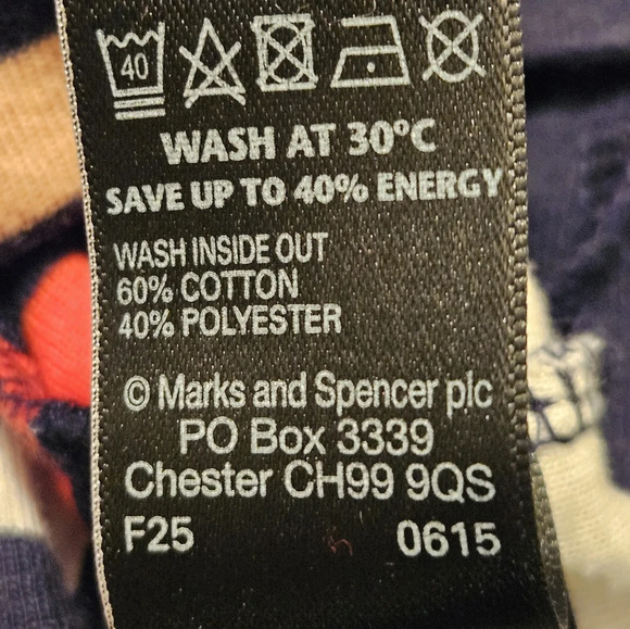 M&S Collection Gray Striped Cotton Blend Long Sleeve Scoop Neck Tunic UK… - Picture 9 of 9